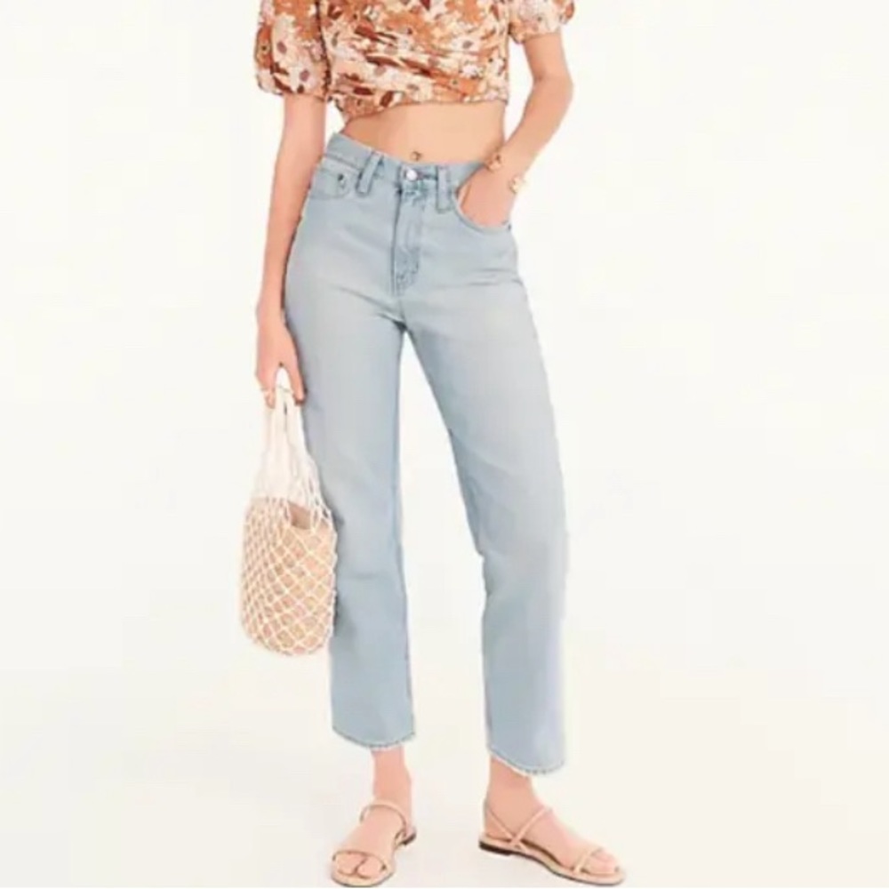 J. Crew NWT Women's High-Rise '90s Classic Straight Jean in Waterside Wash